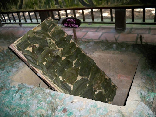 Visitors can visit the trap-making area in Cu Chi