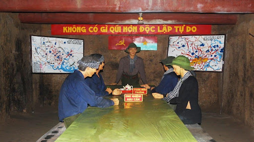 The tense wartime atmosphere is recreated in Cu Chi